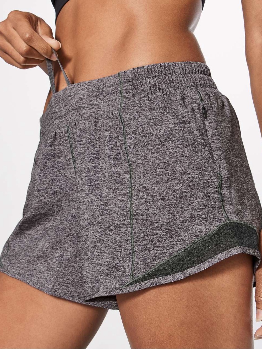 Lululemon Hotty Hot Short II Long 4” Heather Lux Multi Black 4